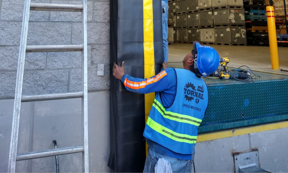 Instalacionde topes y sellos de anden